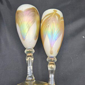 Arte Vargas signed  wine/champagne glasses
